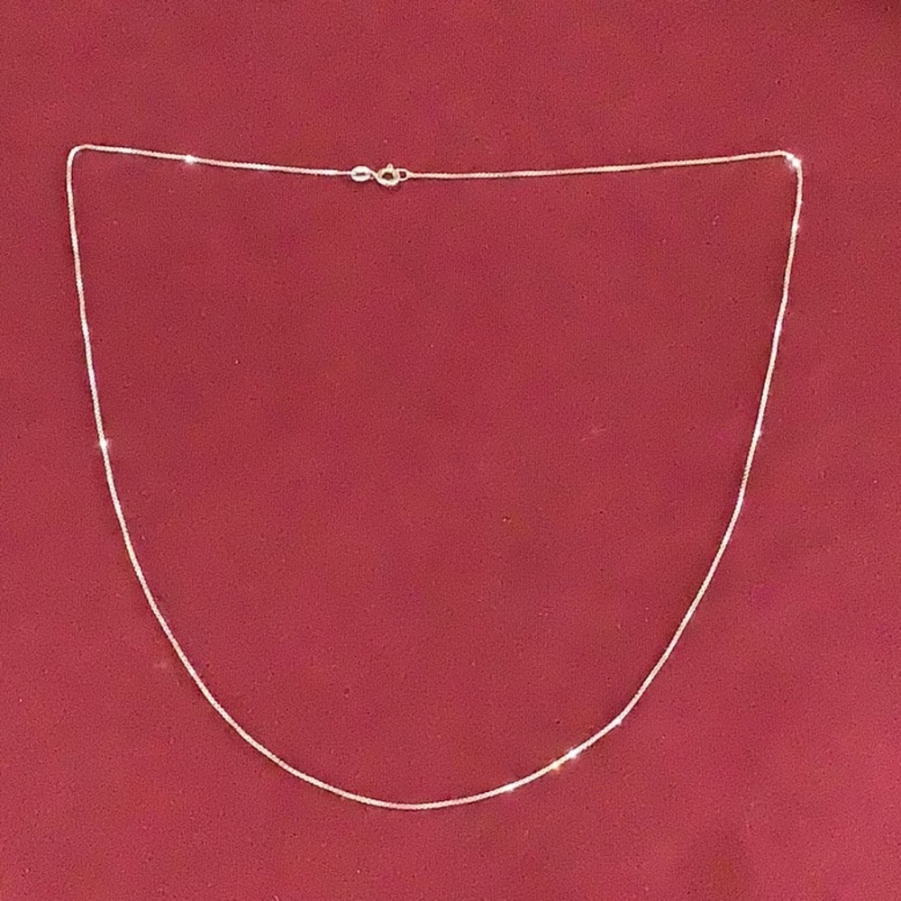 Vintage Sterling Silver Box Chain Necklace Chain